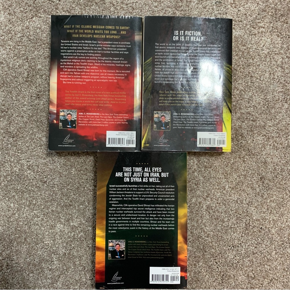 Joel C. Rosenberg The Twelfth Imam Series Trilogy Set Novels Paperback Books - Picture 2 of 9